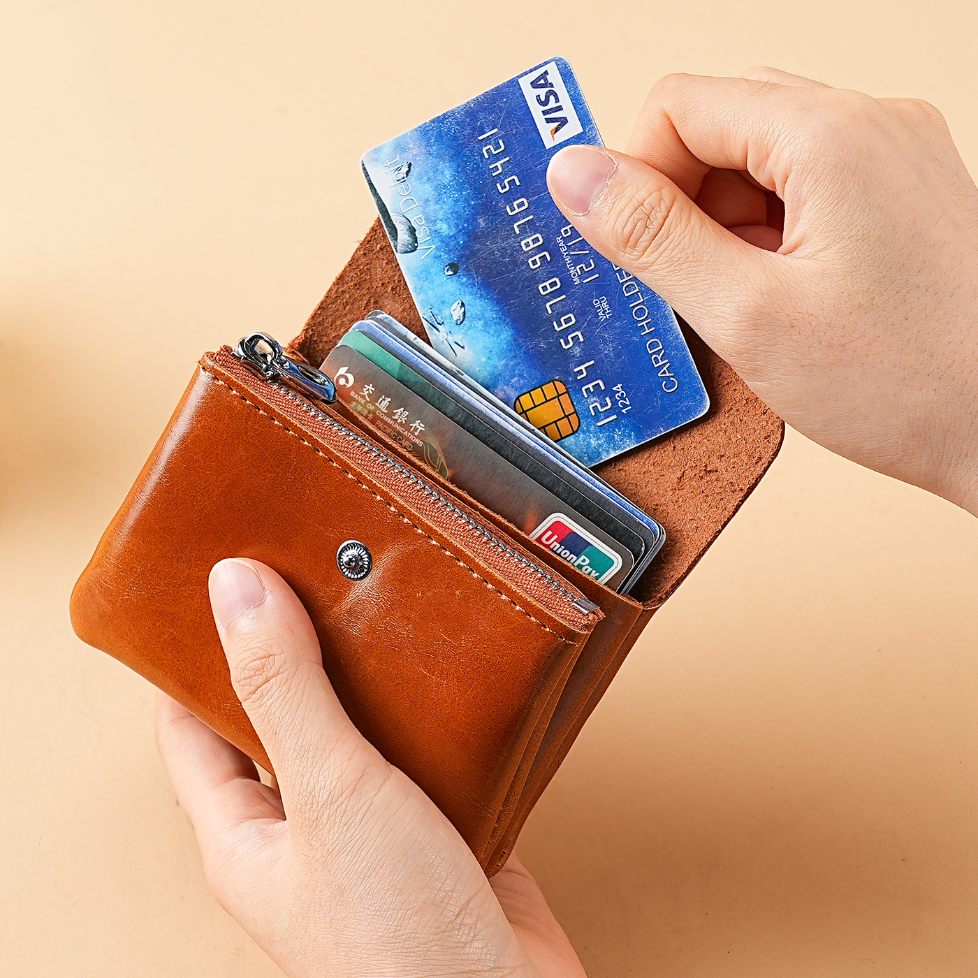 Monedero de cambio simple damas pu multifuncional bolso de tarjetas para mujeres gran capacidad para colocar joyas pequeñas monedas bolso de piel suave