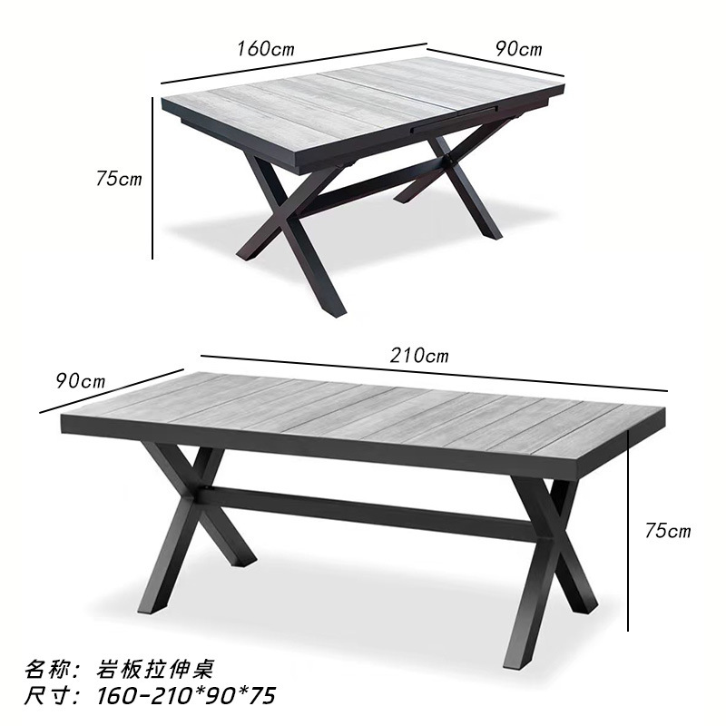 Mesa de balcón patio leche tienda de té snack centro comercial jardín terraza mesa de alojamiento mesa larga mesa de comedor estilo nórdico simple