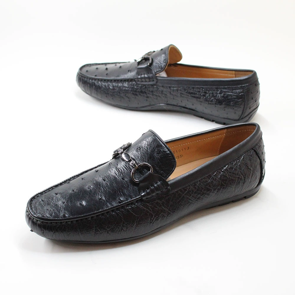 Мужская повседневная обувь из страусиной кожи, новинка 2022 года, универсальная обувь из натуральной кожи, натуральные товары, мужская обувь высокого класса