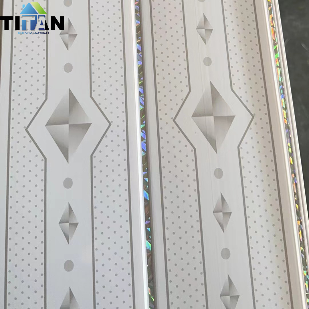 Exportación Guyana PVC Ceiling Panel De Techo Materiales de construcción Mejoras para el hogar PVC fuelle conjunto impermeable