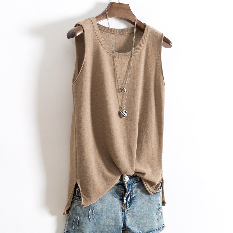 Cotton short tank top sleevless