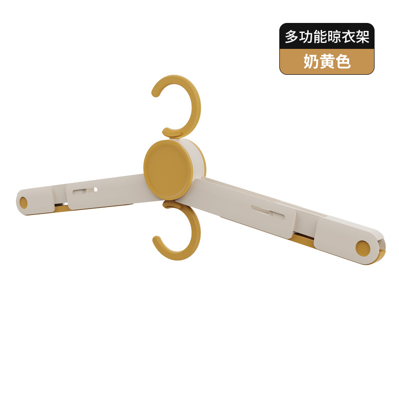 旅行折り畳みハンガー携帯多機能ハンガークリップ付き太くプラスチックハンガー吊り靴ハンガー卸売り