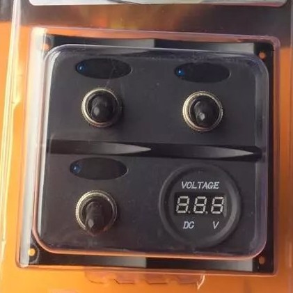 PN-TF3J-V游艇汽车带电压显示器面板开关游艇房车纽子开关LED灯