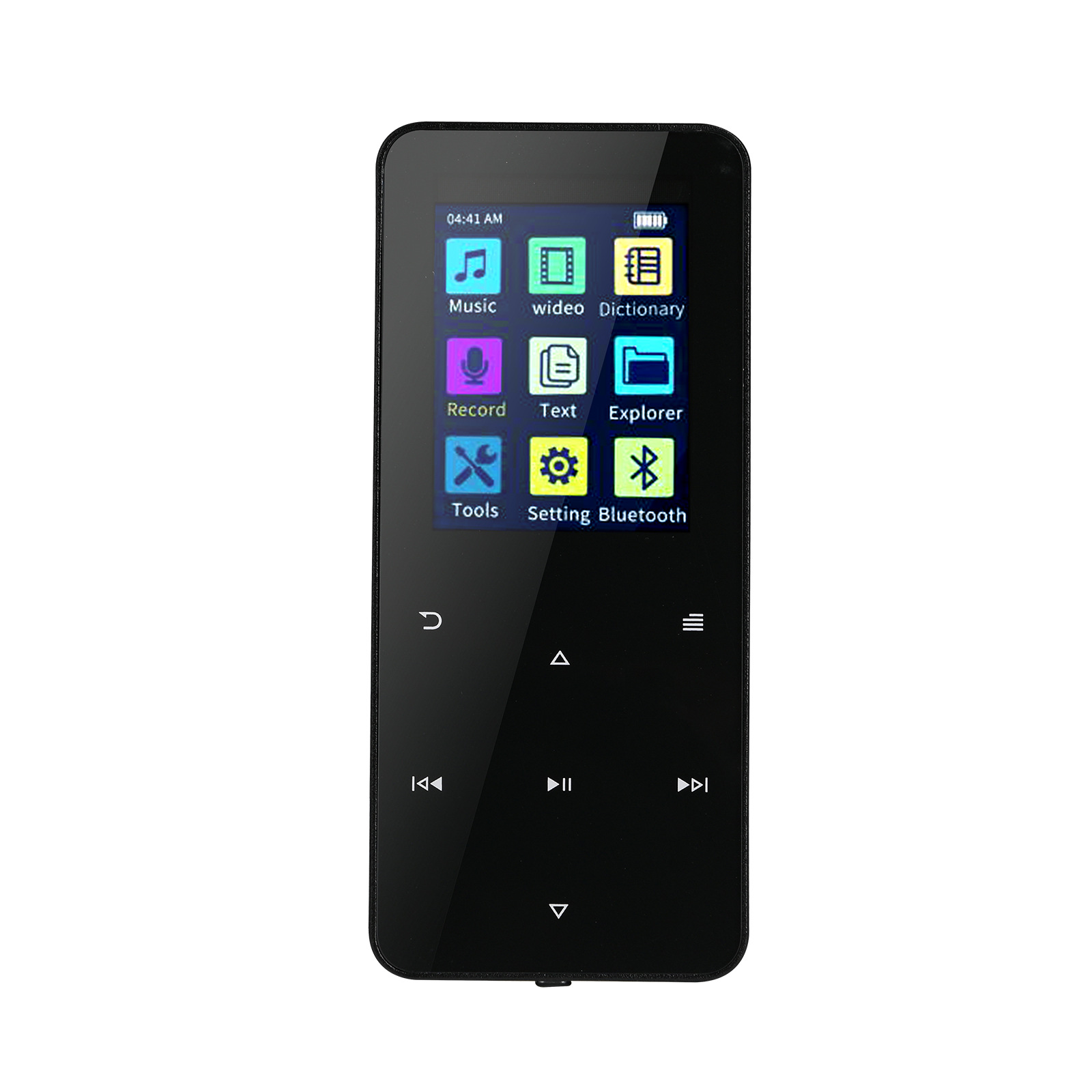 Comercio exterior metal Bluetooth MP3 estudiante Walkman MP4 reproductor de música sin pérdidas pantalla táctil grabación insertar la tarjeta