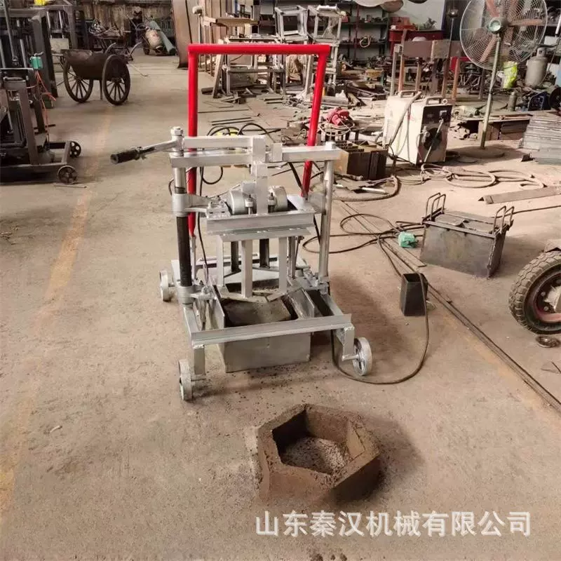 小型护坡砖实心砖压块机水泥空心砖制砖机半乌干达自动免烧制砖机