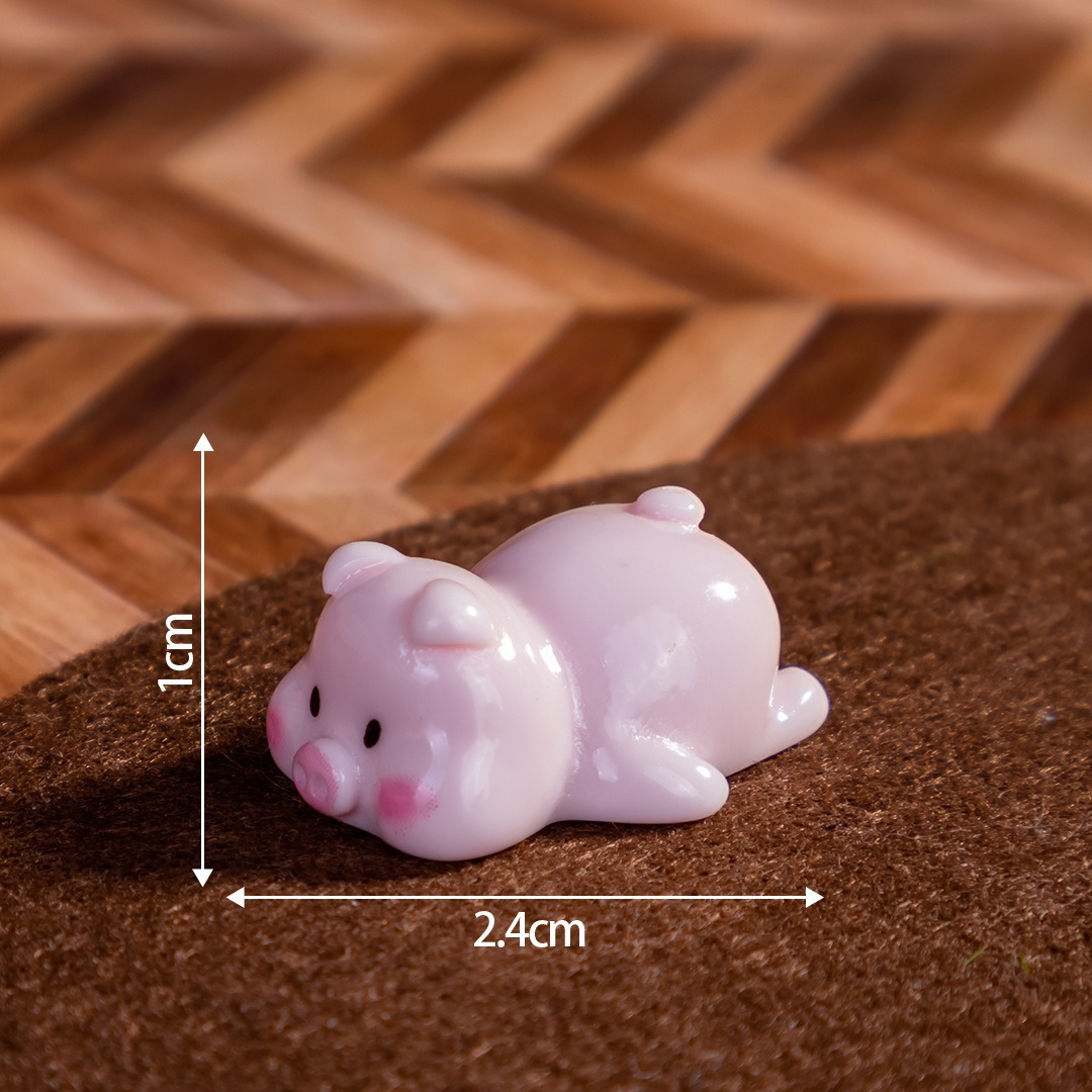 단색 광택 핑크 돼지