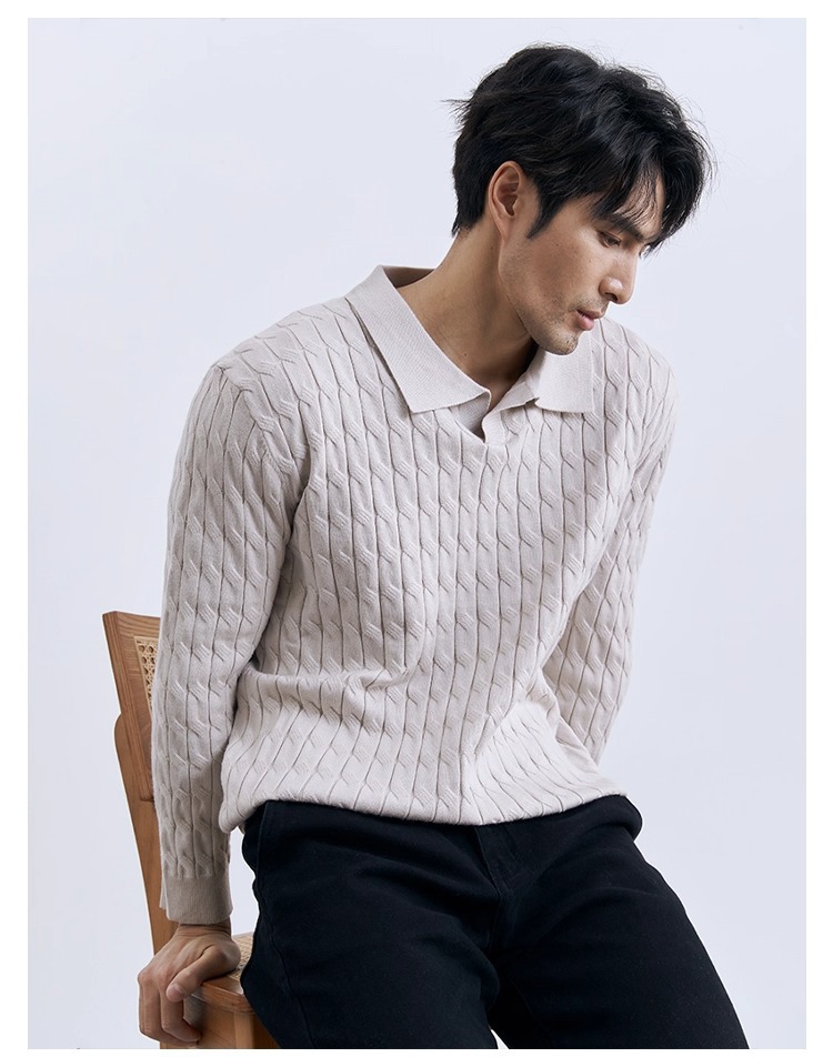Polo oversize da uomo – Maglia estiva leggera in maglia traspirante ed elasticizzata, stile business casual con scollo a V (6 colori, taglie europee dalla S alla 2XL)_voghion.com
