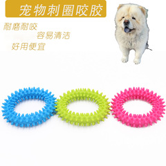Pet toy sting ring cleaning chewing tpr teeth grinding bite resistant interactive dog toy training fun dog bite stick wholesale
