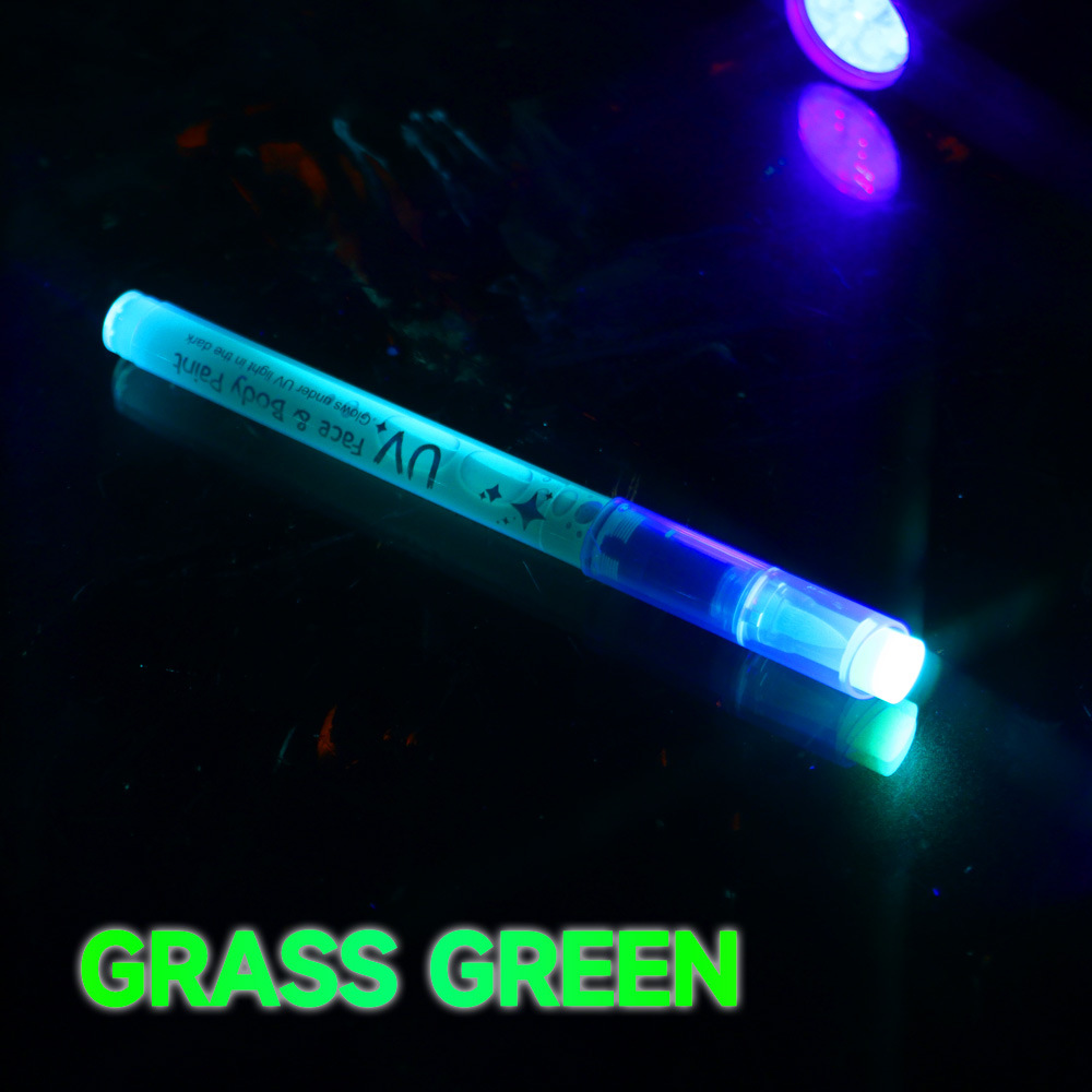 Ventas transfronterizas calientes líquidas directas pen luminiscente UV acuarela pen concierto pen marcador de pintura corporal de Halloween en stock