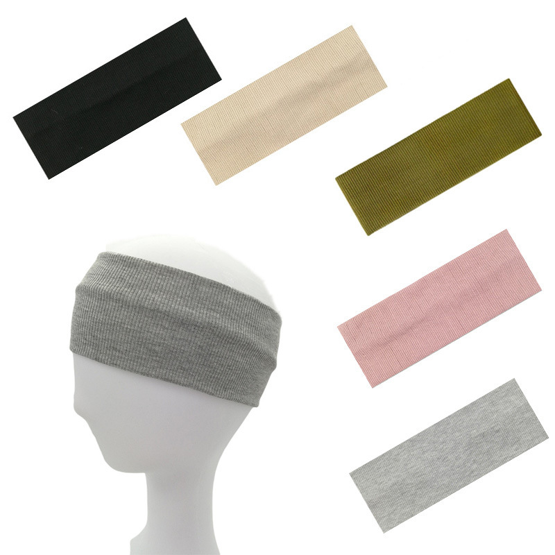 Diadema de punto de color sólido para mujer, estilo coreano, deportiva y de ocio, accesorios para el cabello europeos y americanos