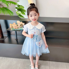 Girls' Baby Elsa Dress 2024 Summer New Arrival Snow White and the Seven Dwarfs Princess Dress for Kids
