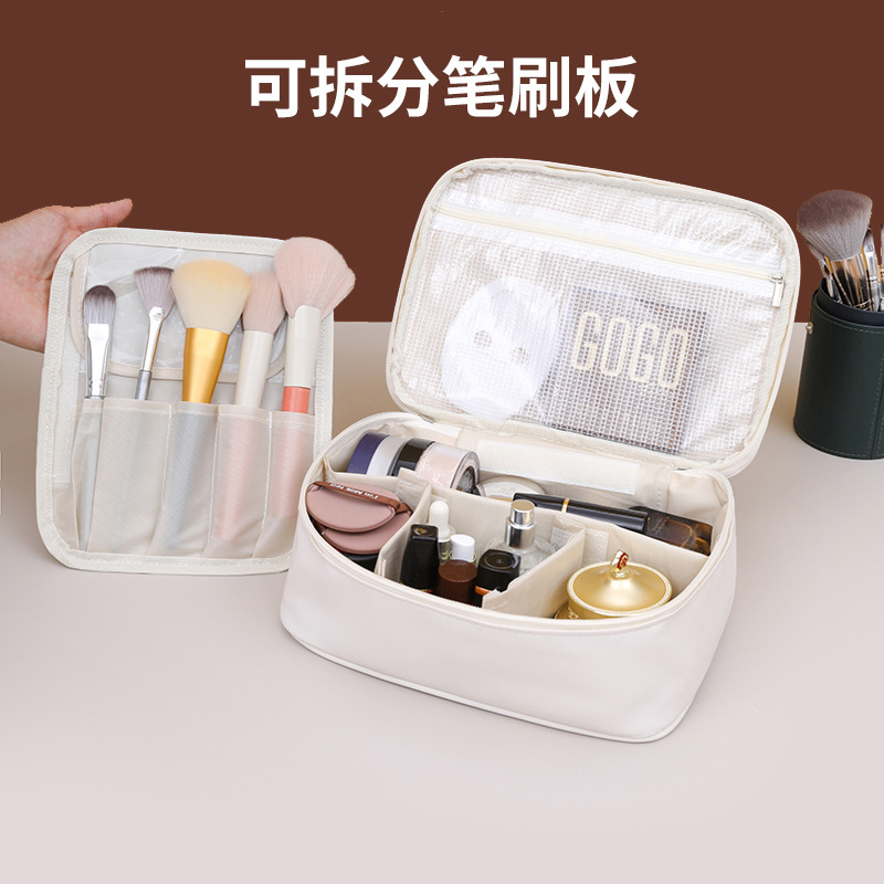 取り外し可能な化粧品バッグ、大容量の化粧品収納バッグ、多機能化粧品バッグ、化粧品ケース、マカロンカラー|undefined