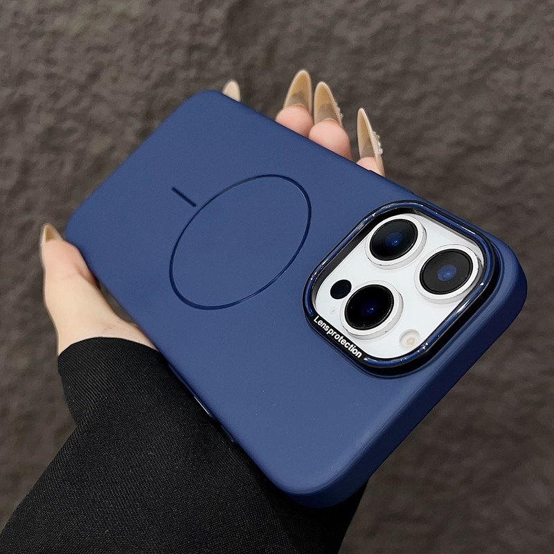 纯色肤感磨砂适用iPhone17细圈磁吸手机壳苹果16高级感防摔保护套|undefined