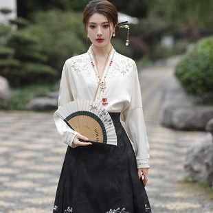 Princess Qianjin's New Ming-Style Hanfu Set, New Chinese-Style Xiangmanlou Engagement Dress for Women, Daily Chinese-Style Improved Mamian Skirt