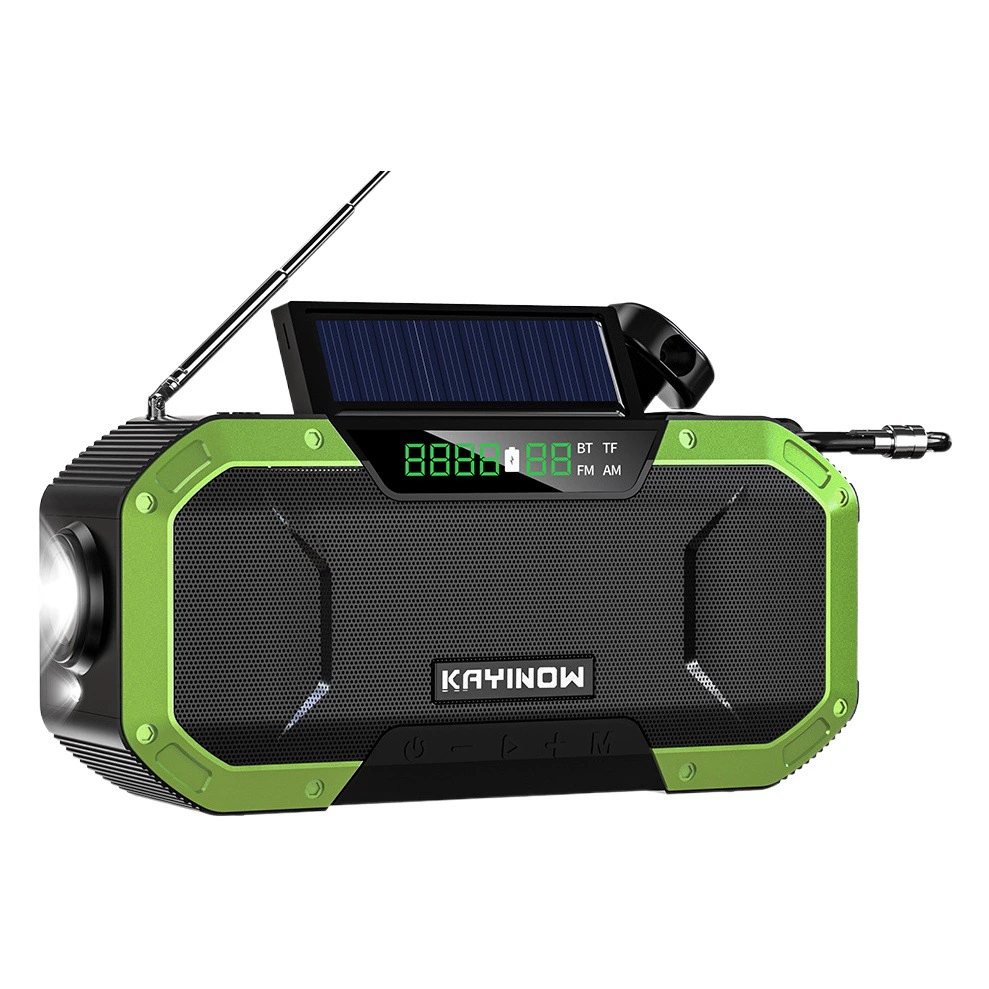 Радиоприемник для предотвращения стихийных бедствий, боевая готовность, многофункциональное устройство для выживания на природе с ручным приводом, портативное солнечное радио с Bluetooth