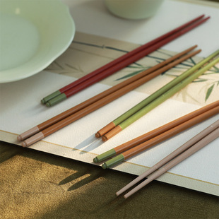 2024 original national fashion style 4 pairs gift box chopsticks tip suspension household tableware chopsticks tip non-mildew chopsticks wholesale