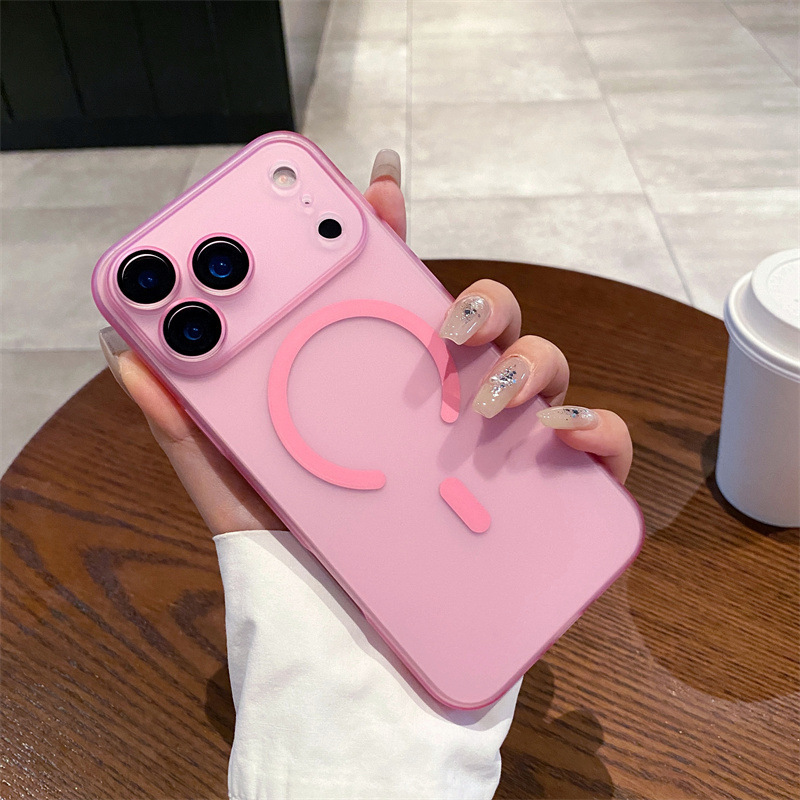 适用iPhone17PROMAX手机壳冰雾超薄磨砂磁吸苹果16带镜头膜15硬壳|undefined
