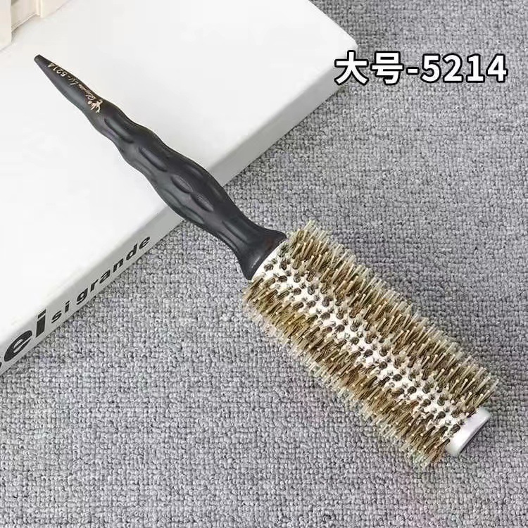 Venta directa de fábrica Peine de rollo de madera de loto Peine de rodillo de cerda de cerdo Peine de tubo de aluminio de cola puntiaguda Peine de pelo esponjoso Peine rizado