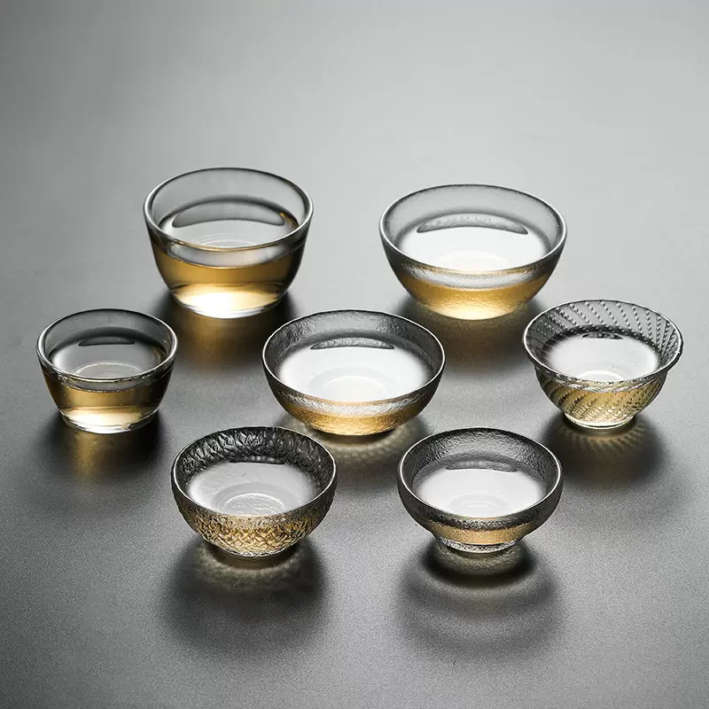 工厂直销品茗杯单杯茶盏家用主人杯茶杯水晶玻璃耐高温功夫茶具