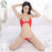 外贸性感油亮三点式神秘情趣用衣纯欲亲肤夫妻重燃爱火连体女睡衣