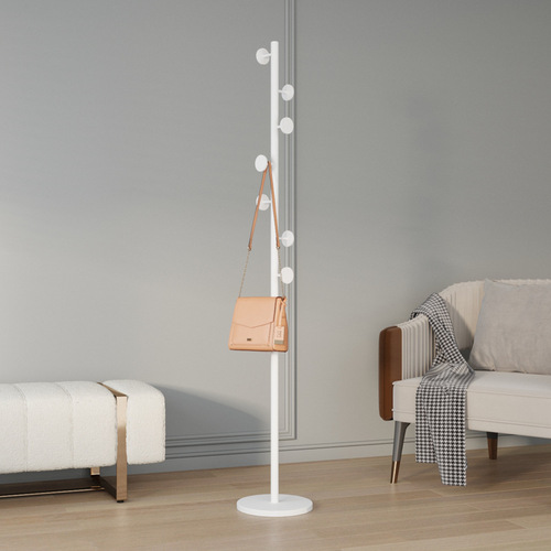 Light luxury coat rack, clothes hanger, floor-standing rod type, bedroom corner clothes rack, small storage rack