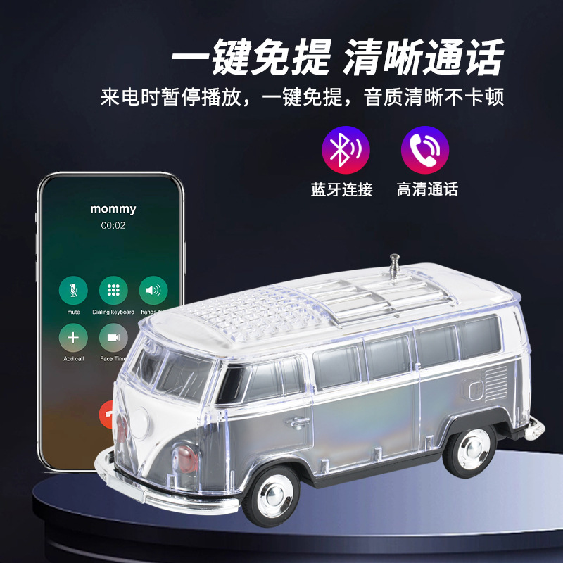 Altavoz Bluetooth en Forma de Autobús – Modelo con Luces RGB y Subwoofer