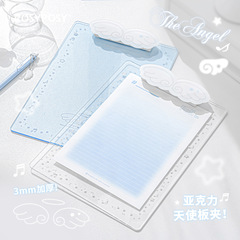 wings系列 天使系板夹学生资料夹手写板加厚亚克力文件夹创意文具