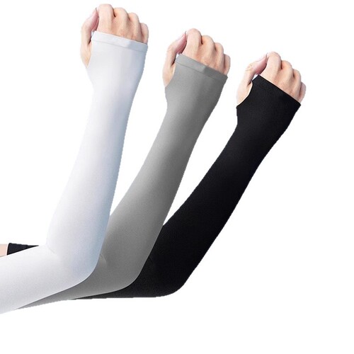 Amazon Skin Color Invisible Sunscreen Ice Sleeves Cool and Breathable Sunscreen Ice Silk Sleeves for Men and Women Seamless Tattoo Covering