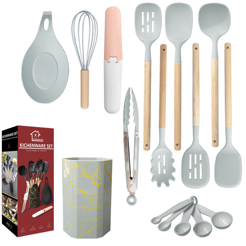 12 piezas de cocina de silicona antiadherente, cocina de silicona de grado alimenticio, cocina de silicona resistente a altas temperaturas