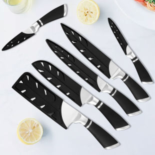 Black Thousand Feather Knife Set Universal Knife Chef's Knife Ceramic Knife Blade Protective Knife Sheath