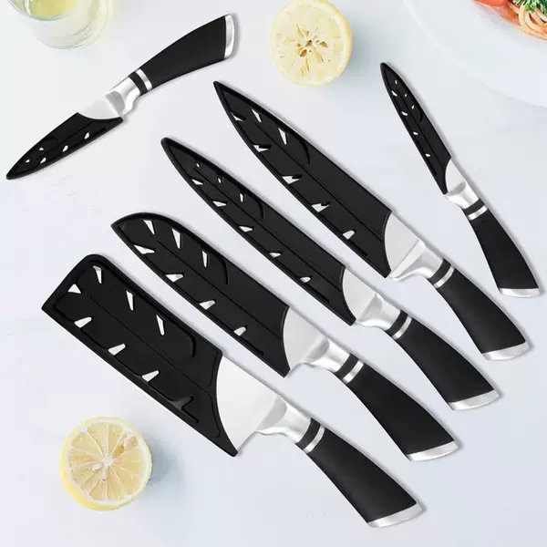 Black Thousand Feather Knife Set Universal Knife Chef's Knife Ceramic Knife Blade Protective Knife Sheath