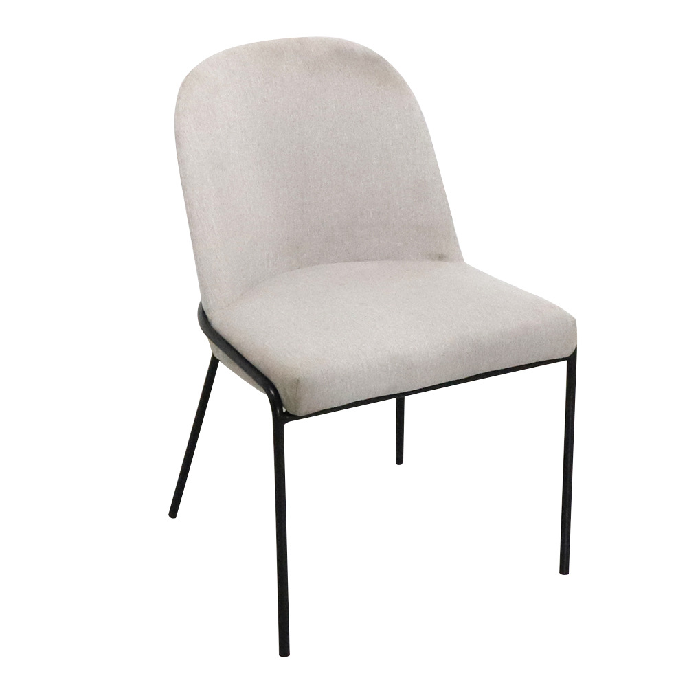 Silla de comedor minimalista italiana silla de hotel de lujo ligera nórdica moderna silla de tela de alta sensación