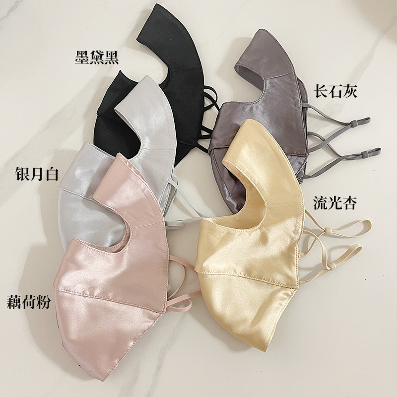 夏の日焼け止めシルクマスク 100% 桑シルクフルフェイスマスク通気性抗 UV フェイスマスクメーカー卸売|undefined