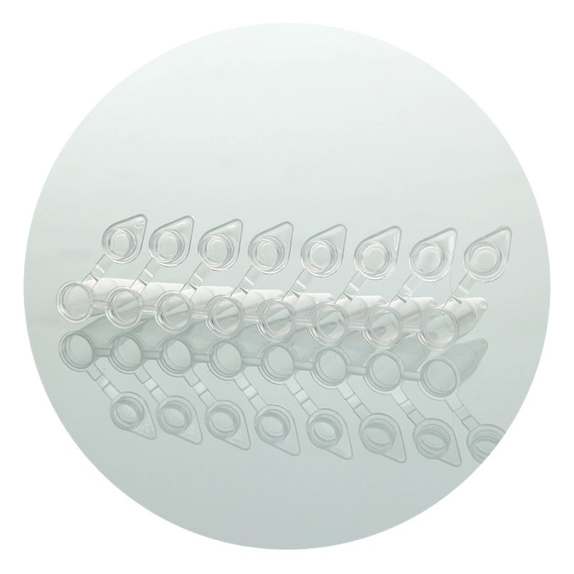 Производитель поставляет крышку с 8 последовательной трубкой замороженной трубки пластиковые центрифужные трубки лабораторные расходные материалы для ПЦР восемь последовательных труб