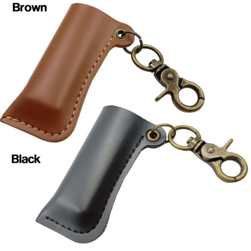 in stock Windproof Telescopic Lighter Leather Case Outdoor Igniter Protective Case regular Small and Exquisite Lighter Storage Bag