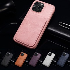 iPhone16promax対応 クロスボーダー対応 スタンド付きカードホルダー一体型 多機能カード収納 落下防止 携帯電話保護ケース