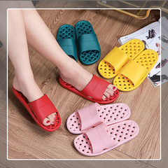 Women's Summer New Home Indoor Men's Bathroom Slippers Couples Hollow Leak-Proof Soft Sole Anti-Slip Slippers