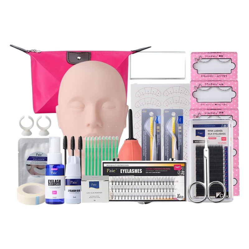 Injerto de pestañas traje principiante formación plantación de pestañas cabeza falsa herramienta tienda de pestañas injerto práctica