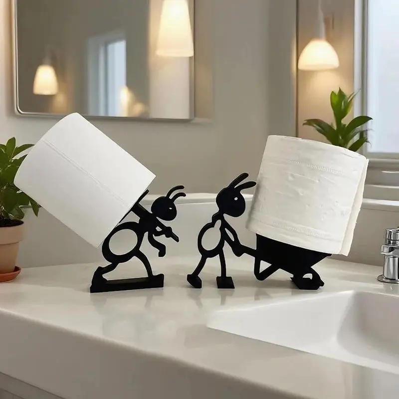 Cross-Border Hot-Selling 3D Printed Ant Paper Roll Holder, Ant Toilet Paper Holder, Bathroom Roll Paper Ornament