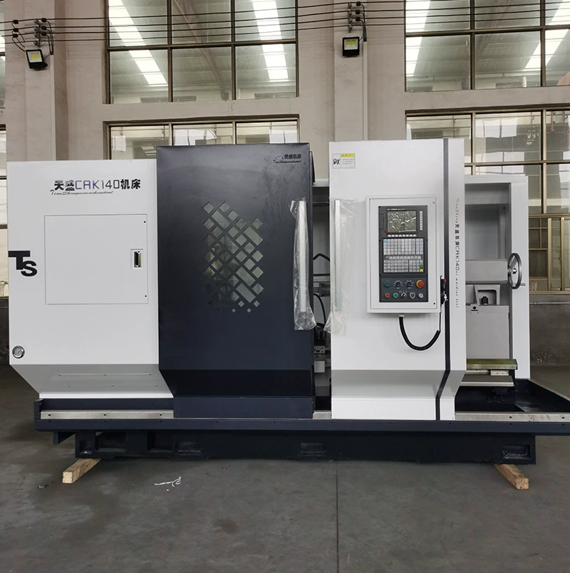 Горизонтальный гидравлический станок с ЧПУ Tiansheng CAK61140 для обработки металла, оборудование для резки металла, система Guangshu 980