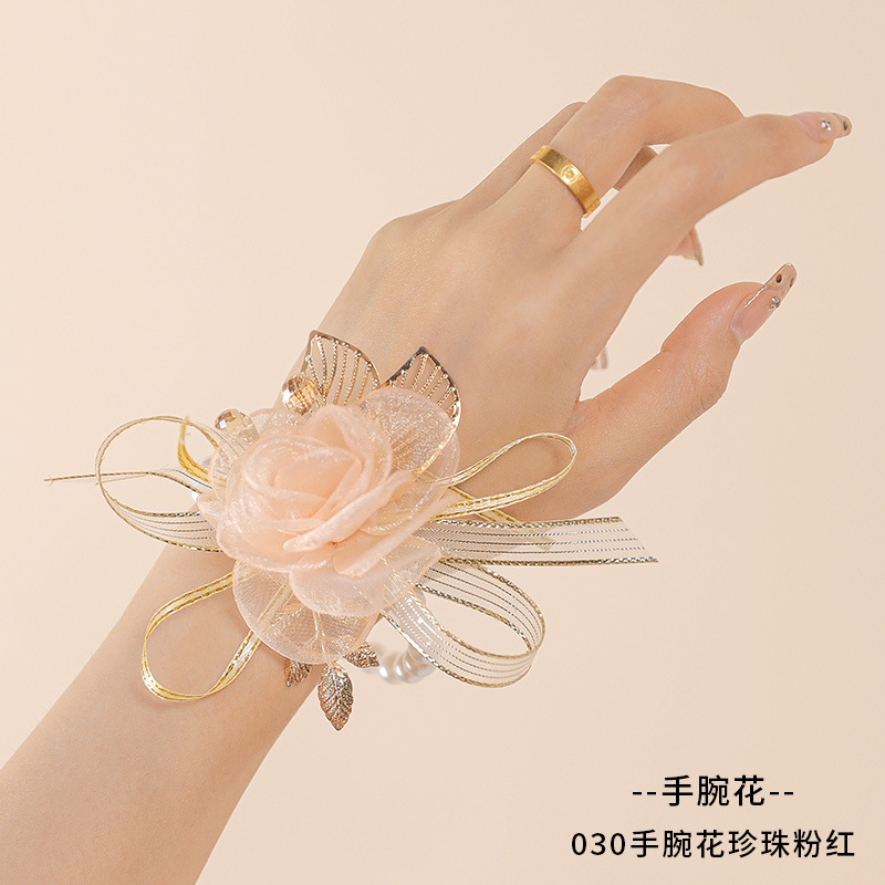 Nueva dama de honor flor de muñeca de alta sensación de novia hermanas grupo de joyas de brazalete de boda artículos de celebración de boda image 13