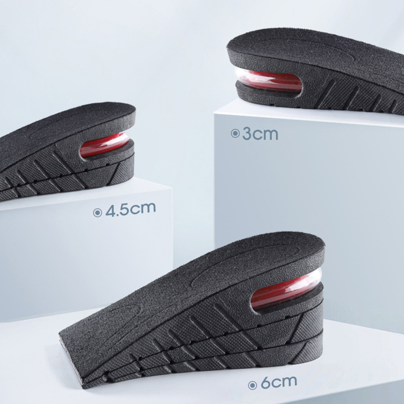 Air pipe heightening half pad for men and women invisible inner heightening insole PVC material half pad seven-point pad versatile insole