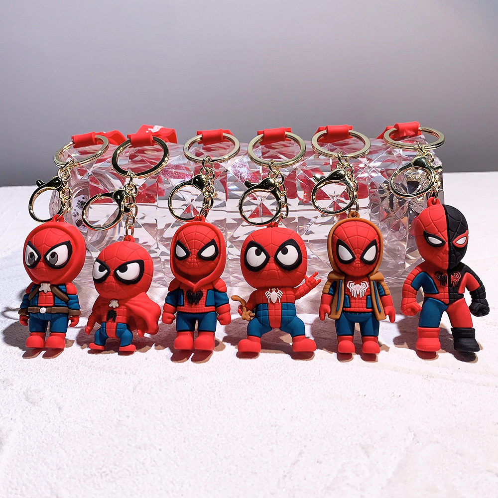 蜘蛛侠Spiderman 汽车创意钥匙链公仔玩偶钥匙挂件书包挂饰钥匙扣