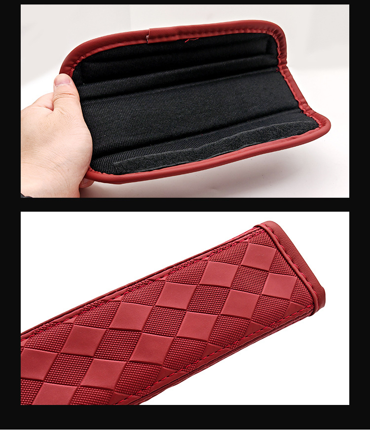Car Seatbelt Shoulder Pads, Safety Belt Covers, Protective Covers, Leather Shoulder Pads, Interior Accessories, Embossed