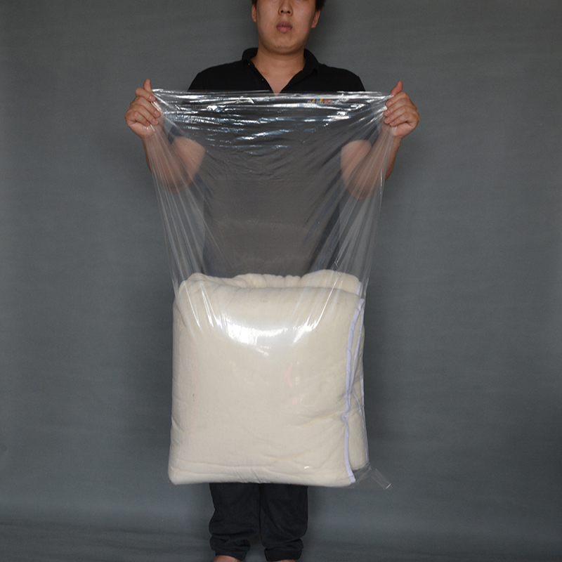 Gran bolsillo plano transparente almacenar embalaje polvo bolsa plástica bolsa de película plástica envasado de alimentos bolsa de película interna fija