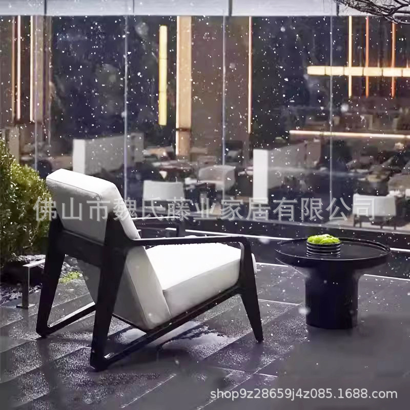 Diseño Wabi-Jifeng sofá exterior mesa de centro combinación de tres o cinco piezas departamento de ventas paisaje jardín muebles patio