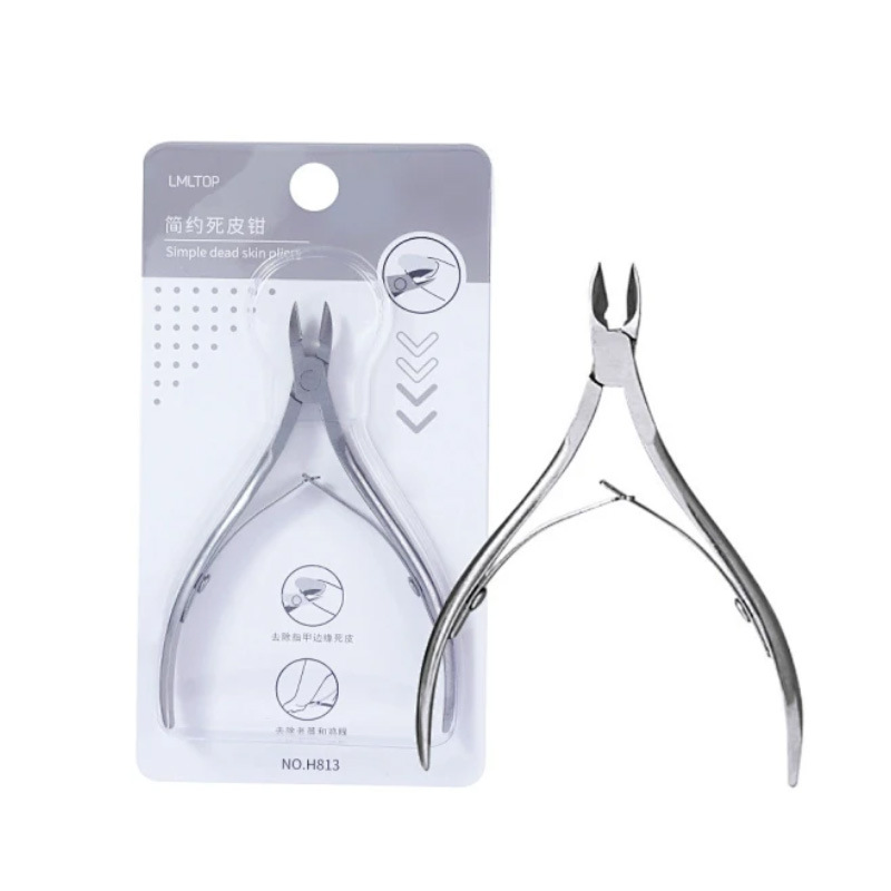 LMLTOP tijeras para piel muerta de acero inoxidable, alicates para eliminar la piel muerta, alicates para manicura de belleza de una sola punta, herramientas de belleza para uñas H812