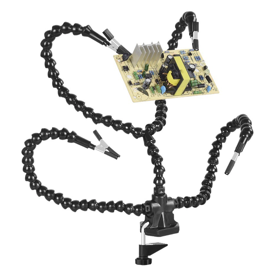 Зажим сварочный стол кронштейн Поставка PCB Регулируемый ленточный кронштейн Ремонт Инструмент Черный универсальный четырехкоготный сварочный стол