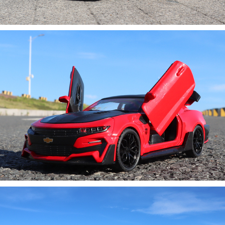 展示架恒腾大黄蜂跑车合金车模1：24科迈罗儿童仿真汽车模型玩具详情图14