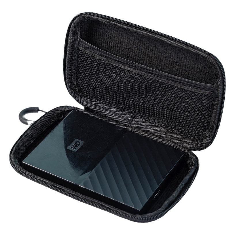Eva auriculares cable de datos bolsa de almacenamiento bolsa de disco duro cargador portátil caja de almacenamiento de auriculares caja de la cremallera